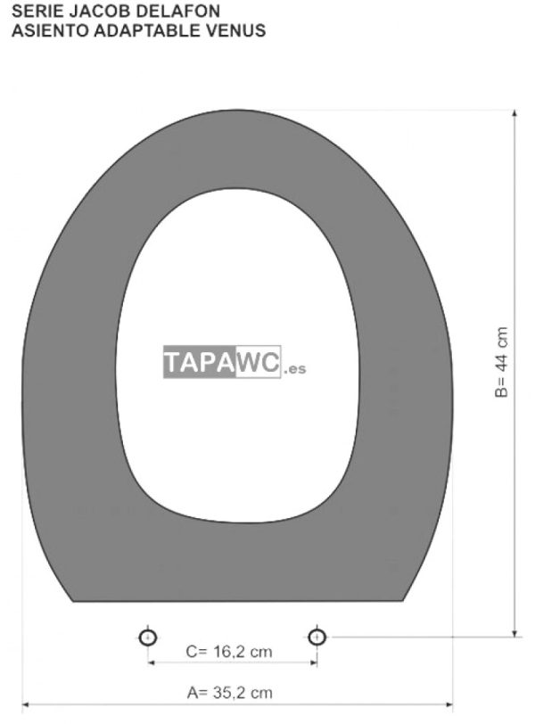 Asiento inodoro VENUS tapawc compatible Jacob Delafon AMORTIGUADO