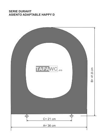 Asiento inodoro HAPPY D tapawc compatible Duravit