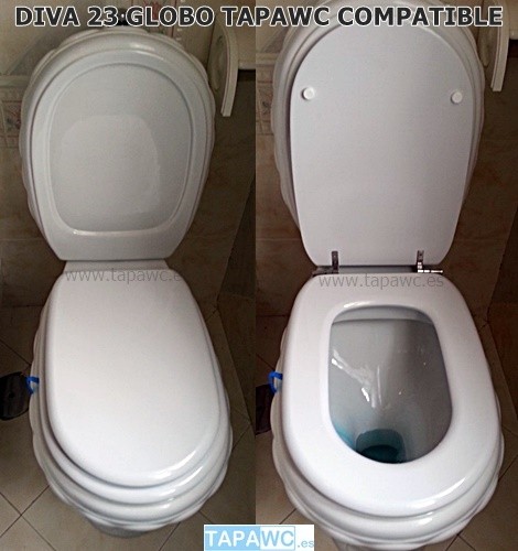 Asiento inodoro DIVA 23 tapawc compatible Globo