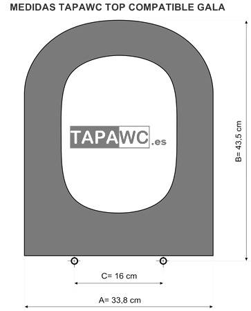 Asiento inodoro TOP tapawc compatible Gala AMORTIGUADO