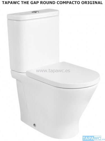 Asiento inodoro THE GAP ROUND COMPACTO 40X35X20 compatible Roca AMORTIGUADO