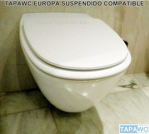 Asiento inodoro SUSPENDIDO EUROPA Tapawc Compatible Porsan/Sangra AMORTIGUADO
