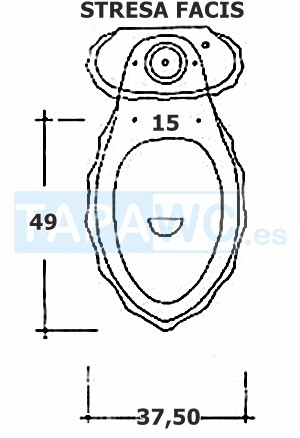 Asiento ESTRESA tapawc compatible facis