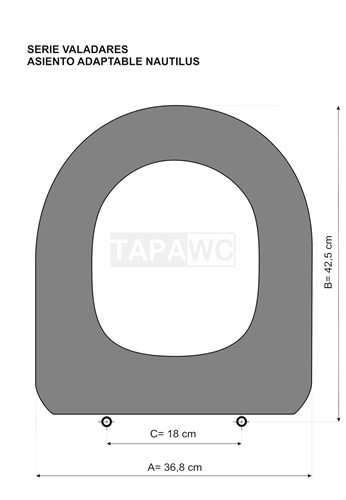 Asiento inodoro NAUTILUS tapawc compatible Valadares