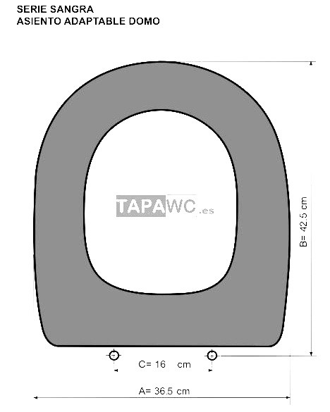 Asiento inodoro DOMO tapawc compatible Sangra
