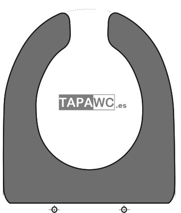 Asiento inodoro PMR HERRADURA tapawc compatible ADAPTABLE AMORTIGUADO
