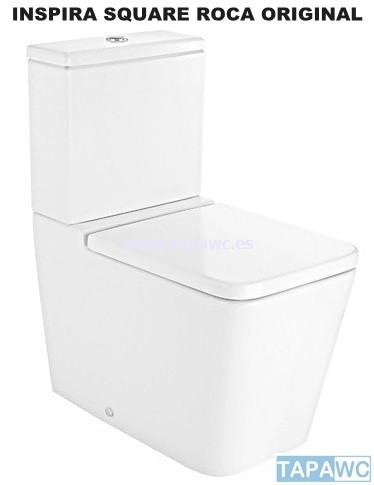 Asiento inodoro INSPIRA SQUARE compatible tapawc Roca AMORTIGUADO