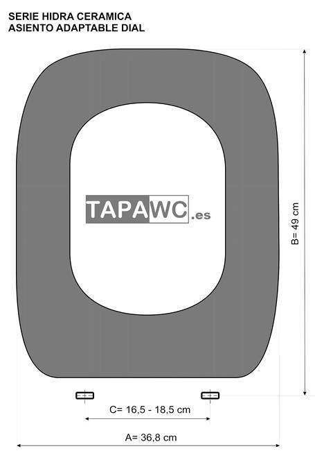 Asiento inodoro DIAL tapawc compatible Hidra