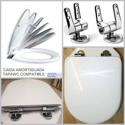 Asiento inodoro GRECIA tapawc compatible Sanitana AMORTIGUADO