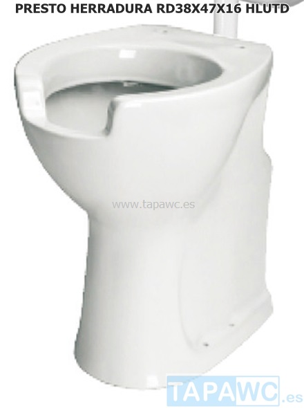 Asiento inodoro RD PMR OVAL 37X48X16 HLUTD HERRADURA tapawc compatible