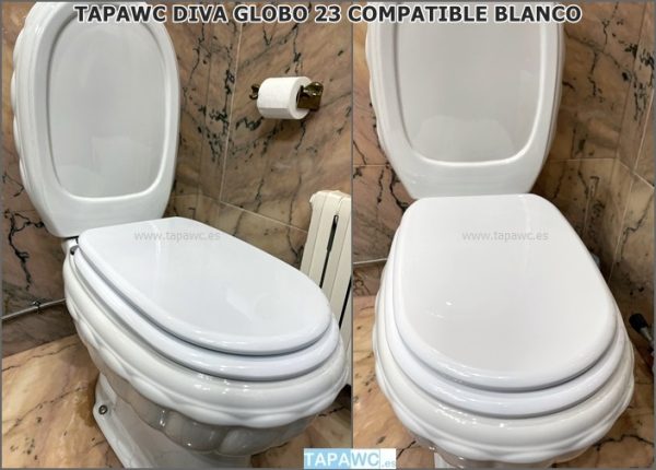 Asiento inodoro DIVA 23 tapawc compatible Globo
