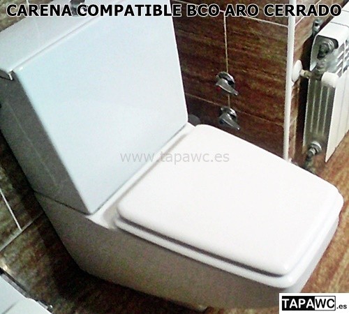 Asiento inodoro CARENA aro ABIERTO HERADURA tapawc compatible Roca