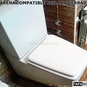 Asiento inodoro CARENA aro abierto HERRADURA compatible Roca AMORTIGUADO