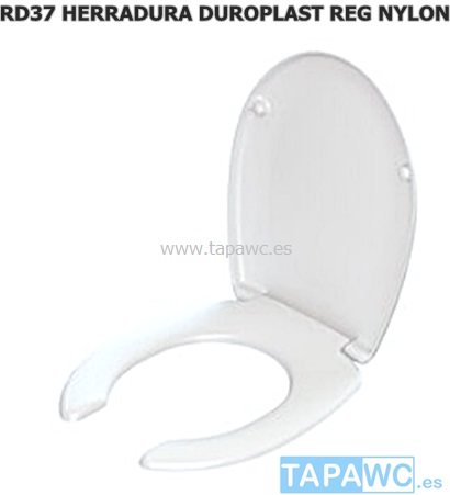 Tapa Wc RD37-HERRADURA simil duroplast anclaje regulable nylon (Ultimas 3 uds)