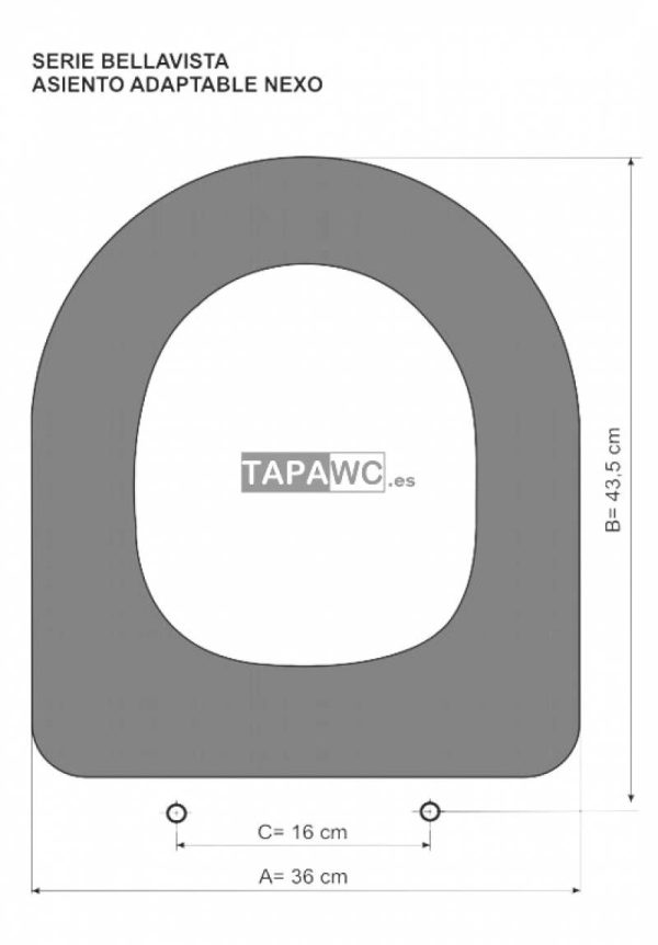 Asiento inodoro NEXO tapawc compatible Bellavista Sanitana