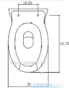 Tapa PMR ROSSARI PONTELLULIO HERRADURA Tapawc Fijo Compatible
