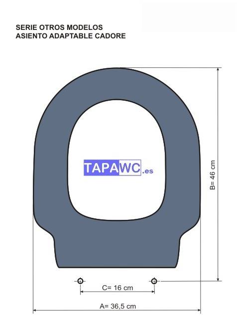 Asiento inodoro CADORE tapawc compatible Facis