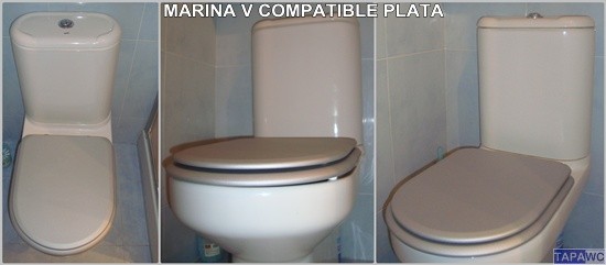 Asiento inodoro MARINA V tapawc compatible Gala AMORTIGUADO