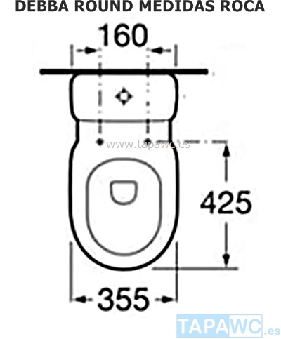 Asiento inodoro DEBBA ROUND original tapawc Roca