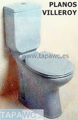 Asiento inodoro PLANOS tapawc compatible Villeroy