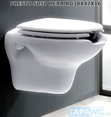 Asiento inodoro RD PMR OVAL 37X48X16 HLUTD HERRADURA tapawc compatible