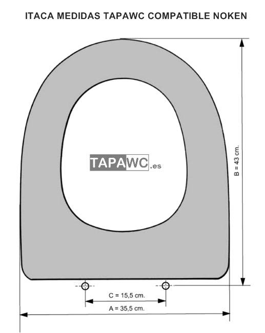 Asiento inodoro ITACA tapawc compatible Noken