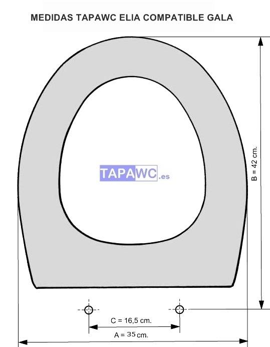 Asiento inodoro NILA tapawc compatible Gala