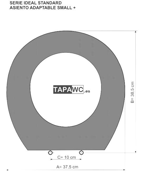 Asiento inodoro SMALL  tapawc compatible Ideal Standard AMORTIGUADO