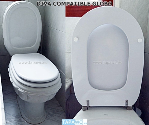 Asiento inodoro DIVA 23 tapawc compatible Globo