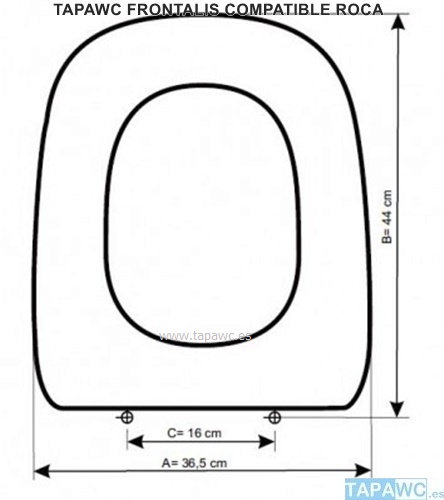 Asiento inodoro FRONTALIS COMPATIBLE tapawc Roca
