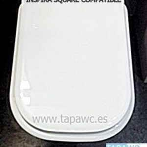 Asiento inodoro INSPIRA SQUARE compatible fjo tapawc Roca