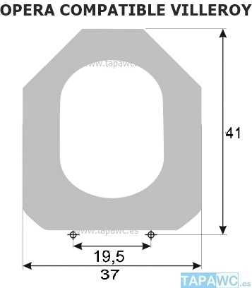 Asiento inodoro OPERA tapawc compatible Villeroy