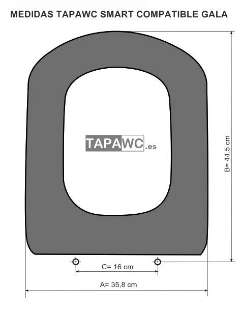 Asiento inodoro SIROCCO tapawc compatible Gala