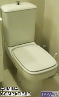 Asiento inodoro ALMINA tapawc compatible Bellavista AMORTIGUADO