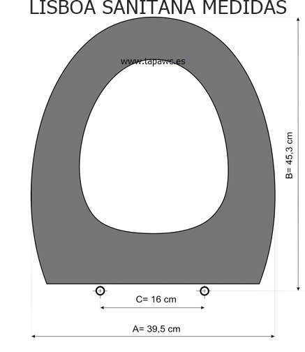 Asiento inodoro LISBOA tapawc compatible amortiguado Sanitana
