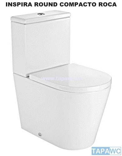 Asiento inodoro INSPIRA ROUND COMPACTO compatible fijo tapawc Roca