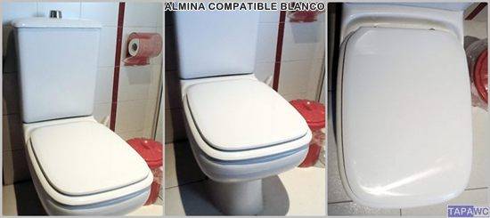 Asiento inodoro ALMINA tapawc compatible Bellavista AMORTIGUADO