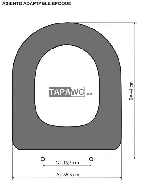 Asiento inodoro EPOQUE tapawc compatible Sangra DOLOMITE