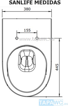 Asiento inodoro SANLIFE original  tapawc Unisan Sanidusa