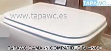Asiento inodoro DAMA-N COMPACTO compatible tapawc Roca  AMORTIGUADO
