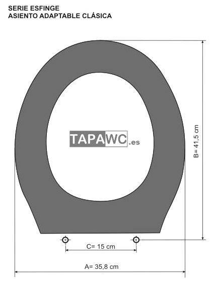 Asiento inodoro CLASSICA tapawc compatible ESFINGE