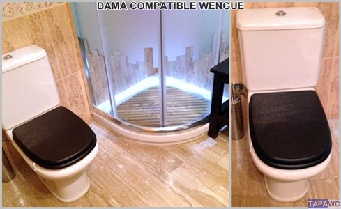 Tapa inodoro compatible WENGUE tapawc madera amortiguado