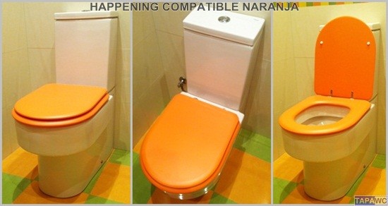 Tapa inodoro compatible NARANJA tapawc amortiguado