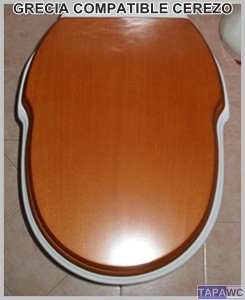Tapa inodoro compatible CEREZO tapawc madera